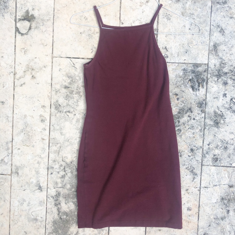 American Apparel Burgundy Mini Dress